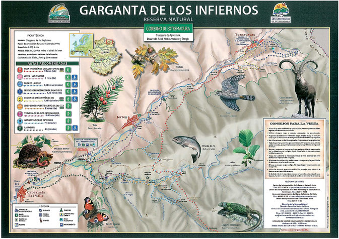 Mapa Reserva Natural Garganta de los Infiernos