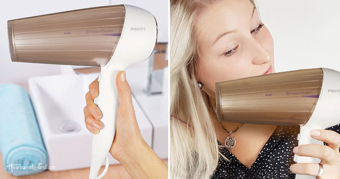 großer Fön: Philips Haartrockner HP8280/00 MoistureProtect Ionenfunktion 2300W weiß