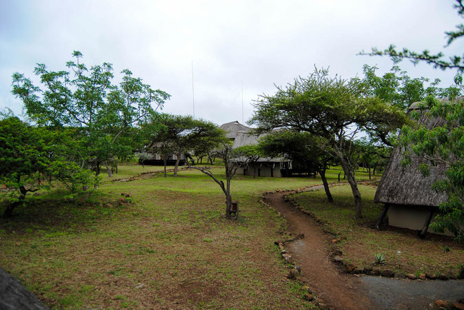 Blick von meiner cabin nr 26 Richtung Haupthaus