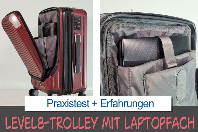 Level8-Hardcase-Trolley mit externem Laptopfach
