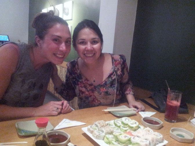 Sushi in Santiago with my awesome host Pia