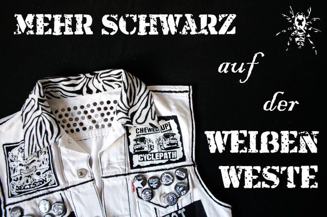 Mehr schwarz auf der weißen Weste - Zebraspider DIY Anti-Fashion Blog