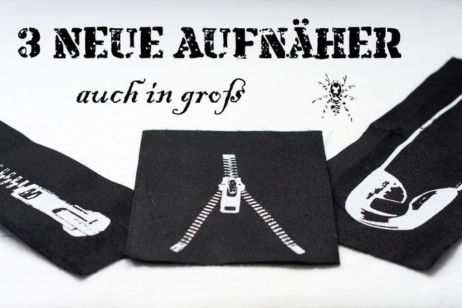 3 neue Aufnäher - auch in groß - Etsy-Shop Update - Zebraspider DIY Anti-Fashion Blog