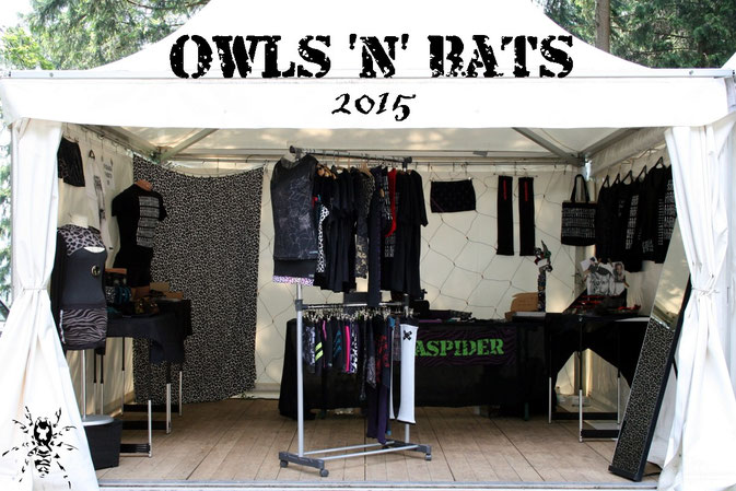 Zebraspider Stand auf dem Owls 'n' Bats Festival 2015