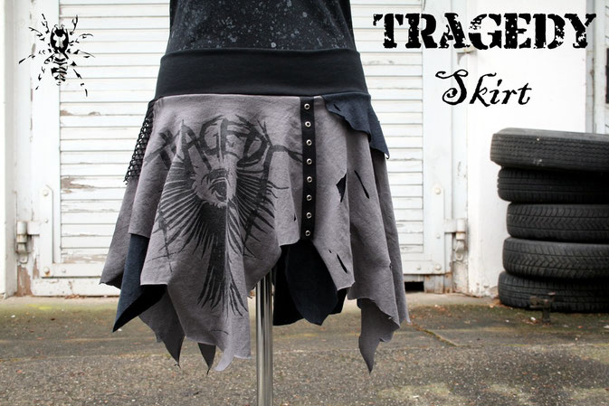 Tragedy Skirt made from 2 T-shirts