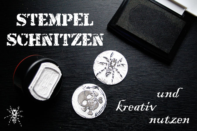 Stempel schnitzen und kreativ nutzen - Zebraspider DIY Anti-Fashion Blog