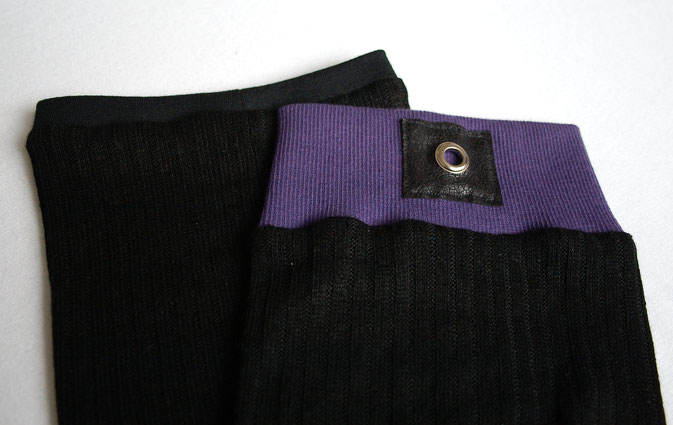 4 Paar Beinstulpen - 4 verschiedene Outfits - Purple Eye - Zebraspider DIY Blog
