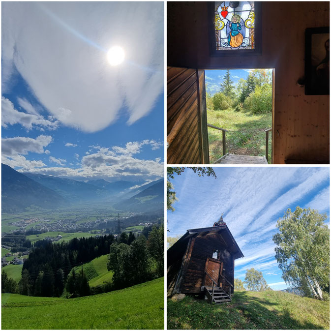  babebi-ontour.com, Hatschn&Haxln, durch ganz Österreich, Zillertal, Herbstwandern, Panorama, Ausblick, Kapelle, Wallfahrtskirche, Maria Brettfall