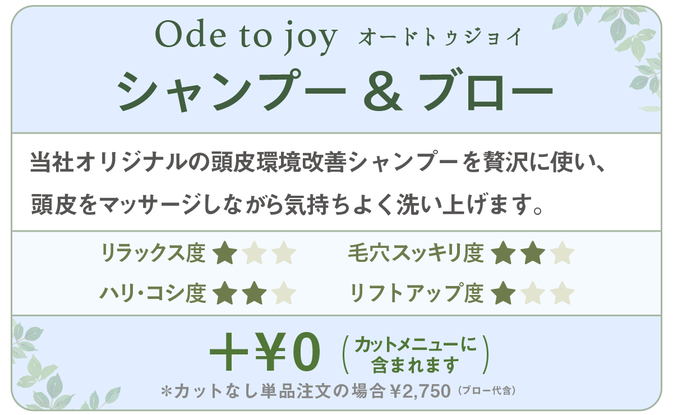 千種区本山の美容室ヘアサロン/ヘアディテール本山フォレストのメンズトリートメントメニューです。