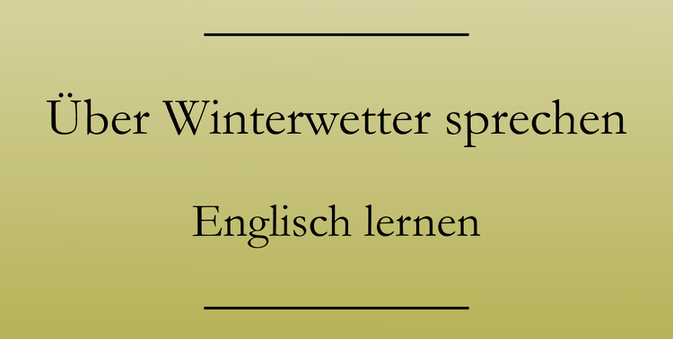 Englisch lernen Vokabeln: Übers Wetter reden. Smalltalk. #englischlernen