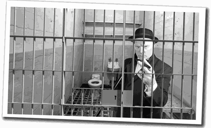 Zak Washington in a prison cell in Wormwood Scrubs prison