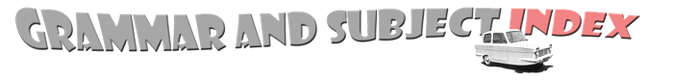 Grammar and subject index