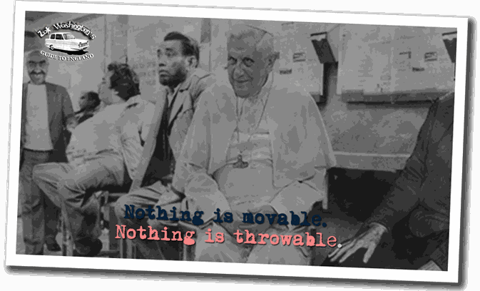 Polaroid from Zak video featuring people in a British high street betting shop