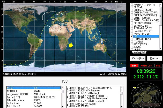 ISS collegamento radio il 20-11-12