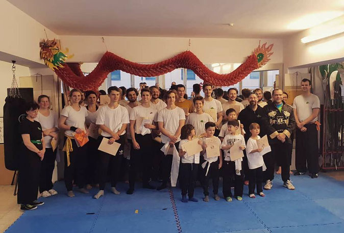 Prüfungsfoto Jing Wu Kung Fu Schule Köln