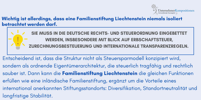 Unternehmenssicherung mit der Familienstiftung Liechtenstein