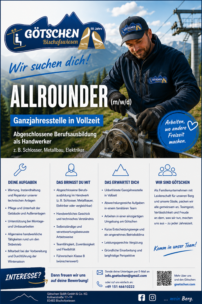 Saisonende, Götschen Bischofswiesen, Berchtesgaden, Saison 2025/2026; Ende; Wintersport, Berchtesgadener Land, Danke, Freunde