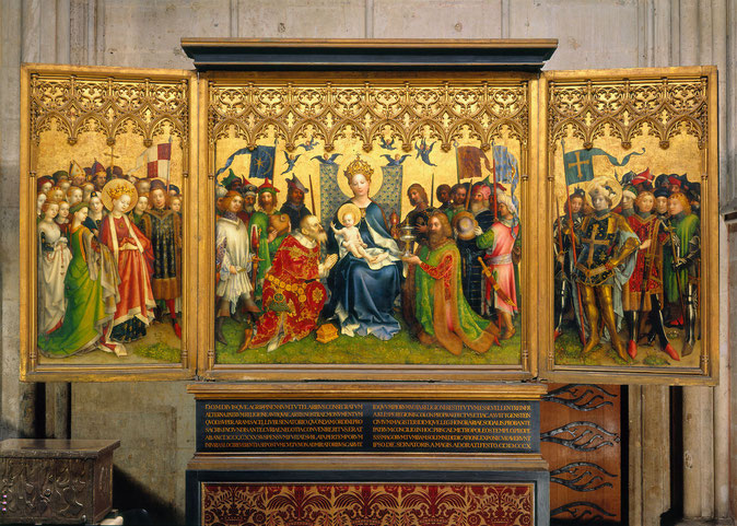 Köln, Dom, Altar der Stadtpatrone, geöffnet, Gesamtansicht © Hohe Domkirche Köln, Dombauhütte; Foto: Matz und Schenk