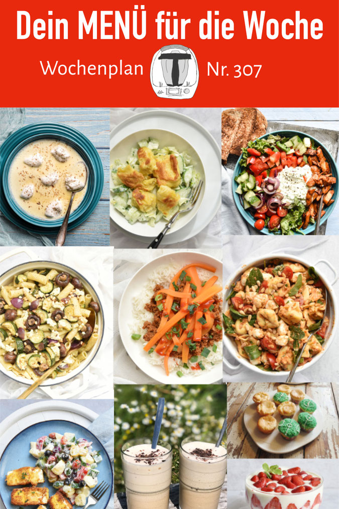 Der Wochenplan für die heißen Tage im Sommer mit leckeren Gerichten, die auch bei Hitze schmecken und nicht zu schwer sind, Essensplan, Food Inspiration, 10 leckere Rezepte, vegetarisch vegan mit Fleisch alles machbar Nr 307