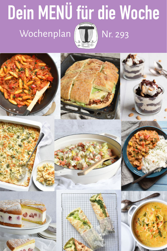 Wochenplan 293 - deine wöchentliche Quelle für neue Rezeptideen für alltagstaugliche Rezepte für die ganze Familie, abwechslungsreich und immer lecker, Rezepte für den Thermomix