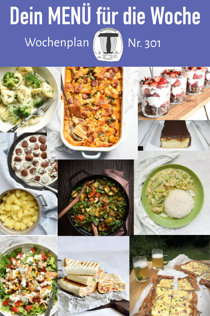 Familienküche für den Alltag mit einfachen Zutaten ist alles andere als langweilig - hier findest du wöchentliche Rezeptideen für Kartoffel-Gerichte, Nudel-Gerichte, Reis-Gerichte, Kuchen-Rezepte, Dessert-Rezepte etc. Wochenplan Nummer 301 