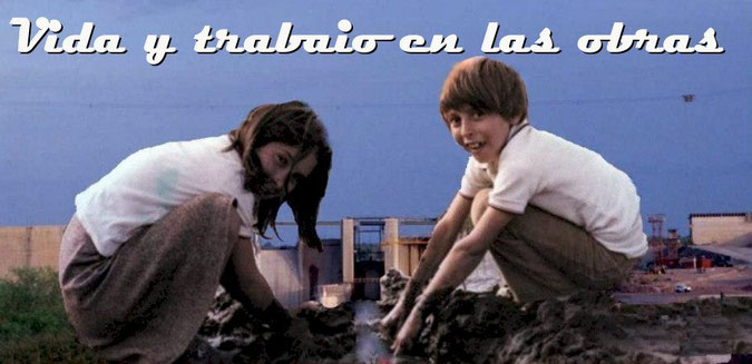 Niños de la obra jugando - Alicura - Argentina