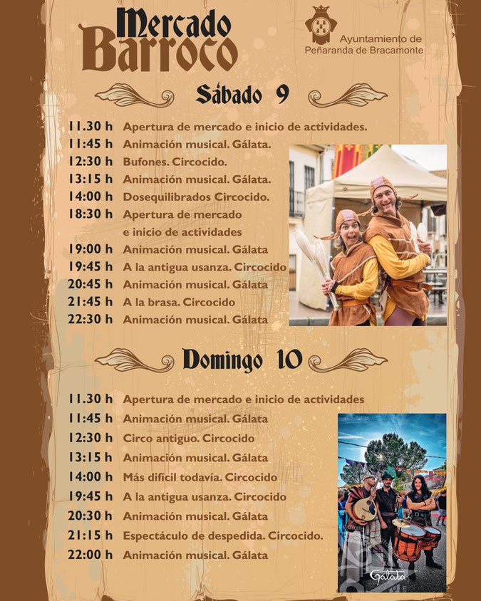 Programa del Mercado Barroco de Peñaranda de Bracamonte