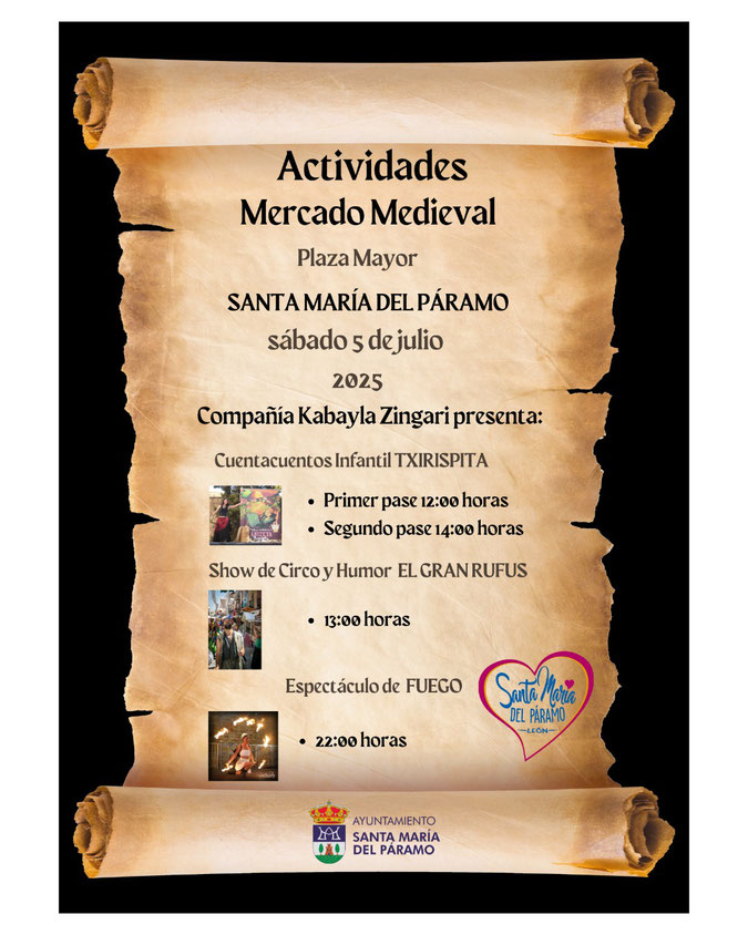 Programa del Mercado Medieval de Santa Maria del Paramo