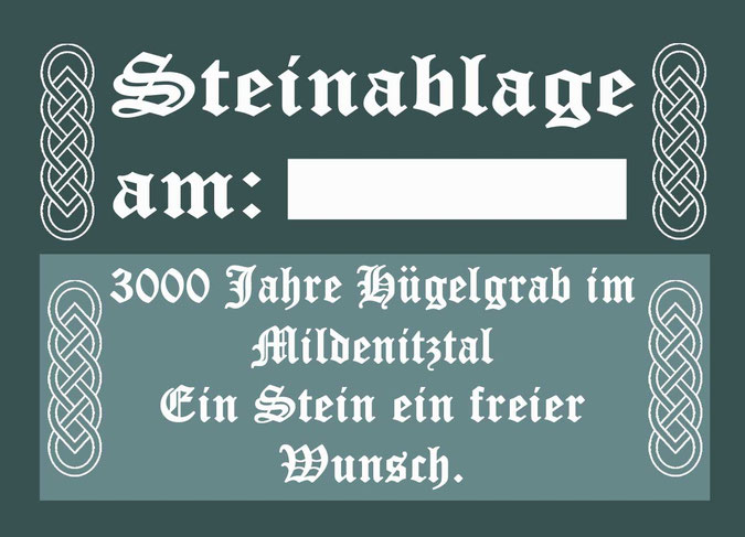 Ablage Karte als ewige Erinnerung, ein Wunsch ein Stein.