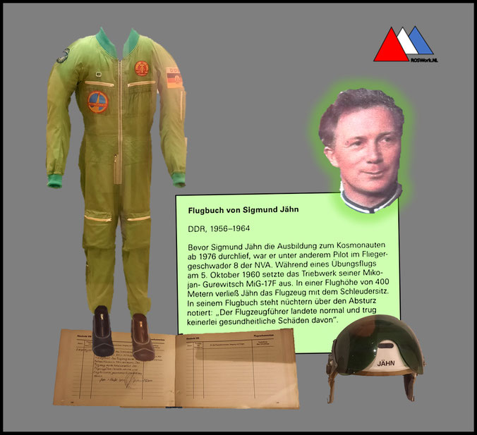 MIG-17 Ausrüstung "Sigmund Jahn in memory Feb-1937 Sep- 2019". (MHM Dresden  Bilder compilatie Auteur).