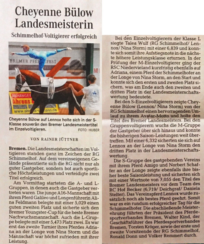 Weser Kurier 22. Mai 2017