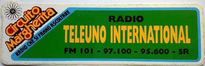 Radio Tele1 International, 1° adesivo.