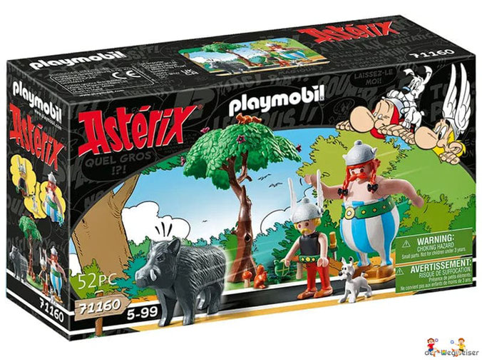 Bei der Bestellung im Onlineshop der-Wegweiser erhalten Sie das Playmobil Paket 71160 "Playmobil Asterix Wildschweinjagd".