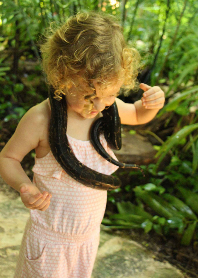 6 Awesome Eco-Adventure Parks in the Mayan Riviera - Croco Cun Zoo - Animal Encounters - Boa Constrictor