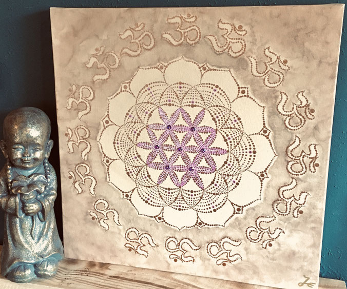 "Blume des Lebens", Bildgröße 50 x 50 cm