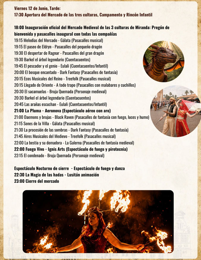 Programa del Mercado Medieval de Miranda de Ebro