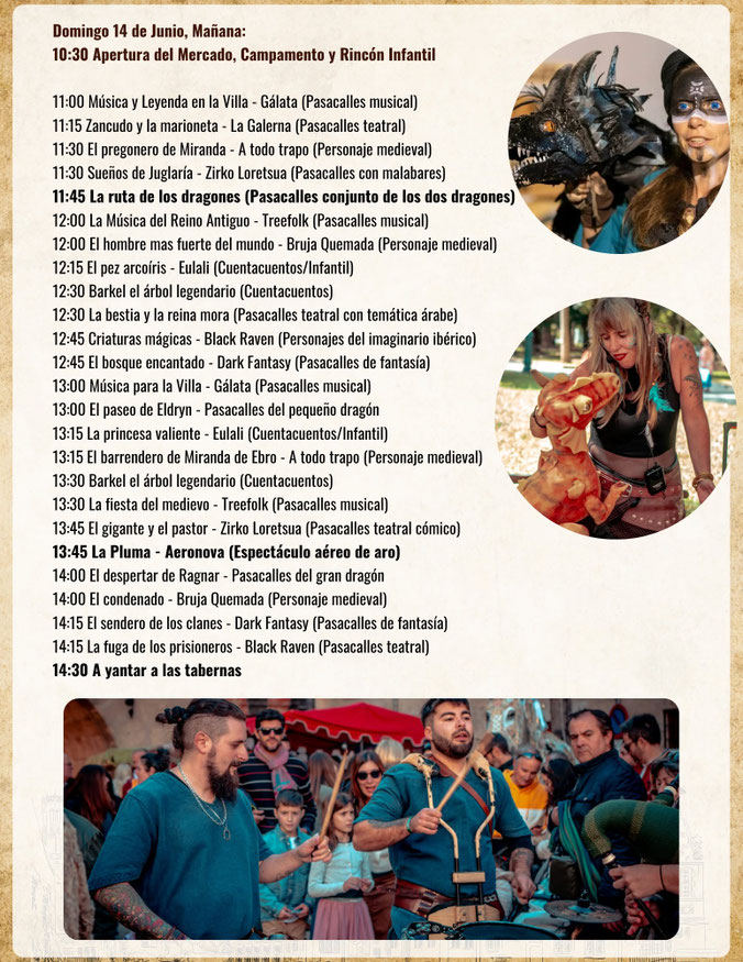 Programa del Mercado Medieval de Miranda de Ebro