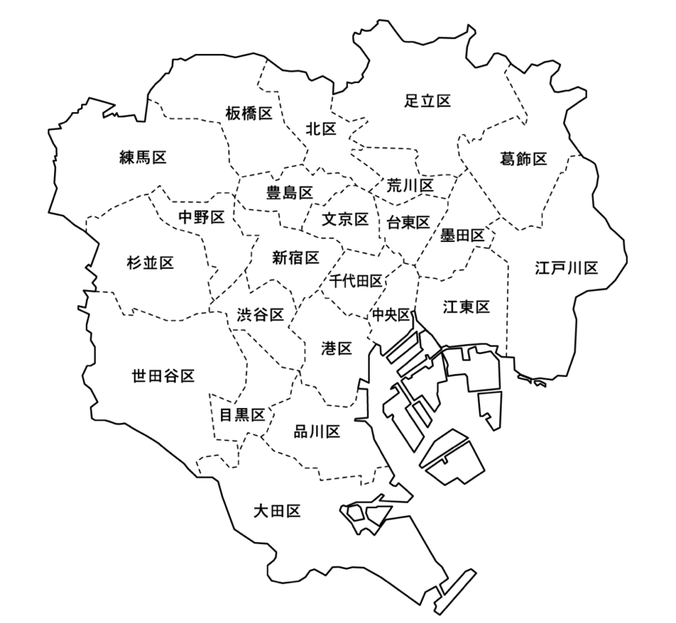 ぎっくり腰・腰痛専門出張整体院フィジカルスタジオ246の出張エリアご案内の画像です。