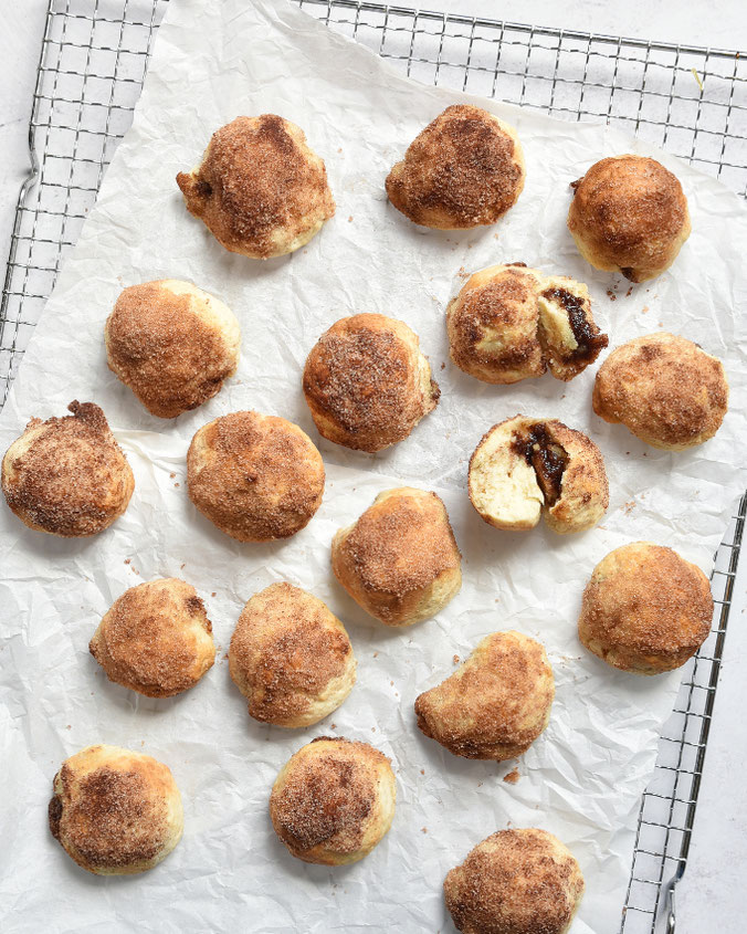 Zimtschnecken Brötchen mit Zimtschnecken Füllung, Mini-Brötchen, Thermomix, Airfryer, Heißluftfritteuse