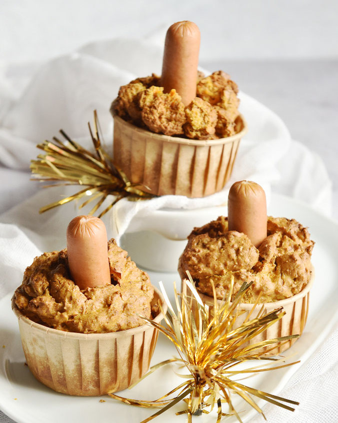 Hundekuchen, Hundemuffins aus dem Airfryer