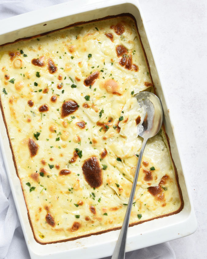 Kohlrabi Gratin einfach und lecker Soße aus dem Thermomix