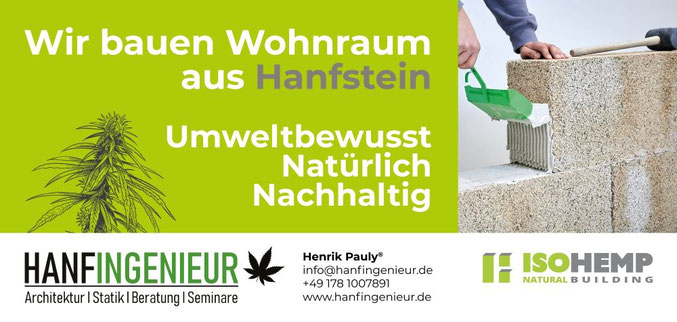 Bauen mit Hanfsteinen Hanfingenieur und Isohemp