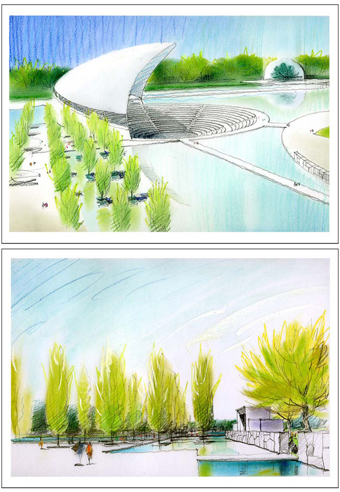 パステル着色パース illustration using color pastel