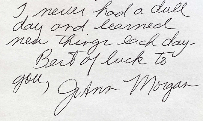 Autograph Joann Morgan Autogramm