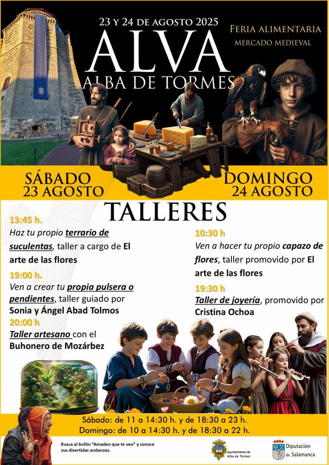 Programa de las Fiestas de la Transverberacion en Alba de Tormes y Mercado Medieval