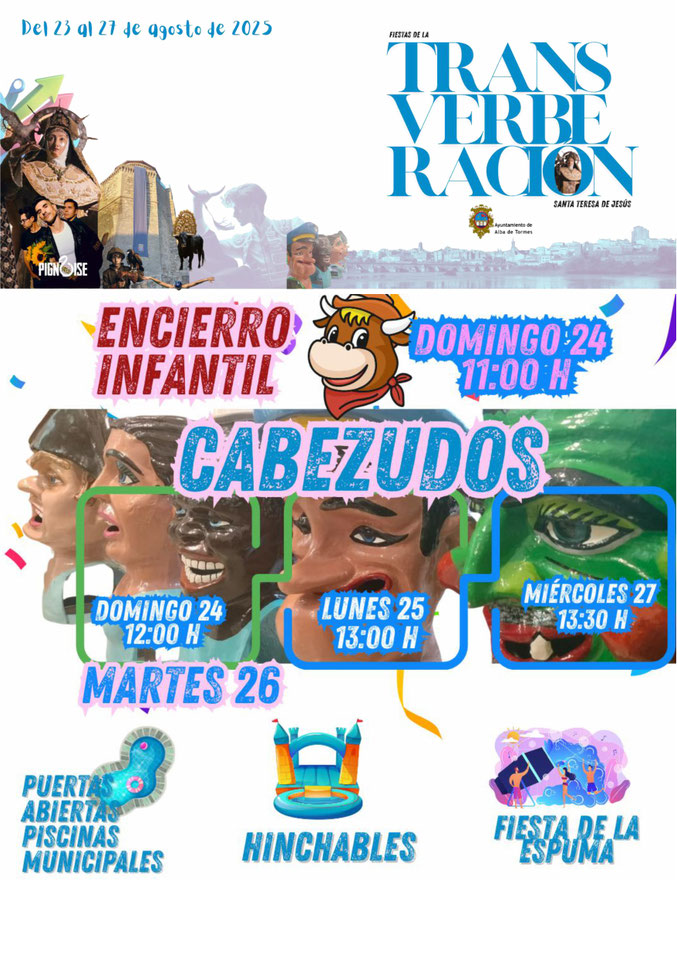 Programa de las Fiestas de la Transverberacion en Alba de Tormes y Mercado Medieval