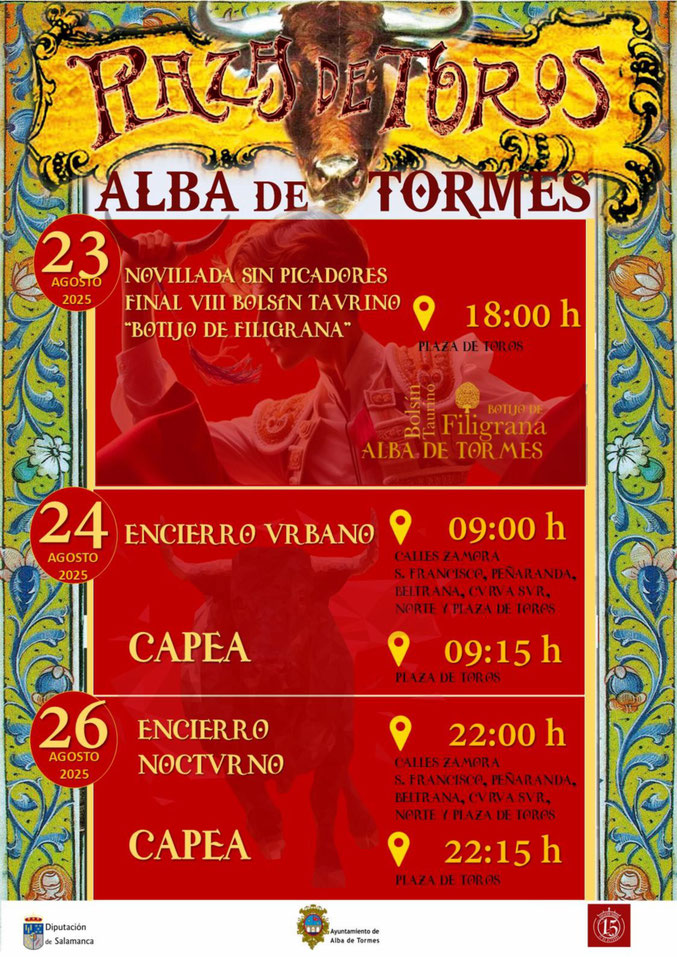 Programa de las Fiestas de la Transverberacion en Alba de Tormes y Mercado Medieval