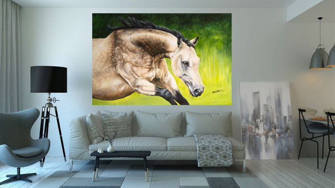 Wohnzimmer Beispiel  Acrylgemälde "Solano Summertime"