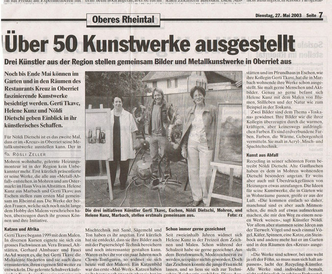 Ausstellung in Oberriet 2003