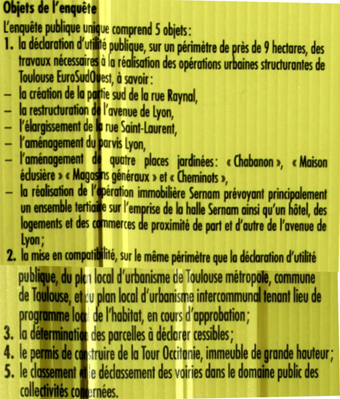Extraits de l'affiche (recollés)